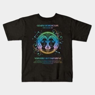 Gemini Zodiac Horoscope Kids T-Shirt